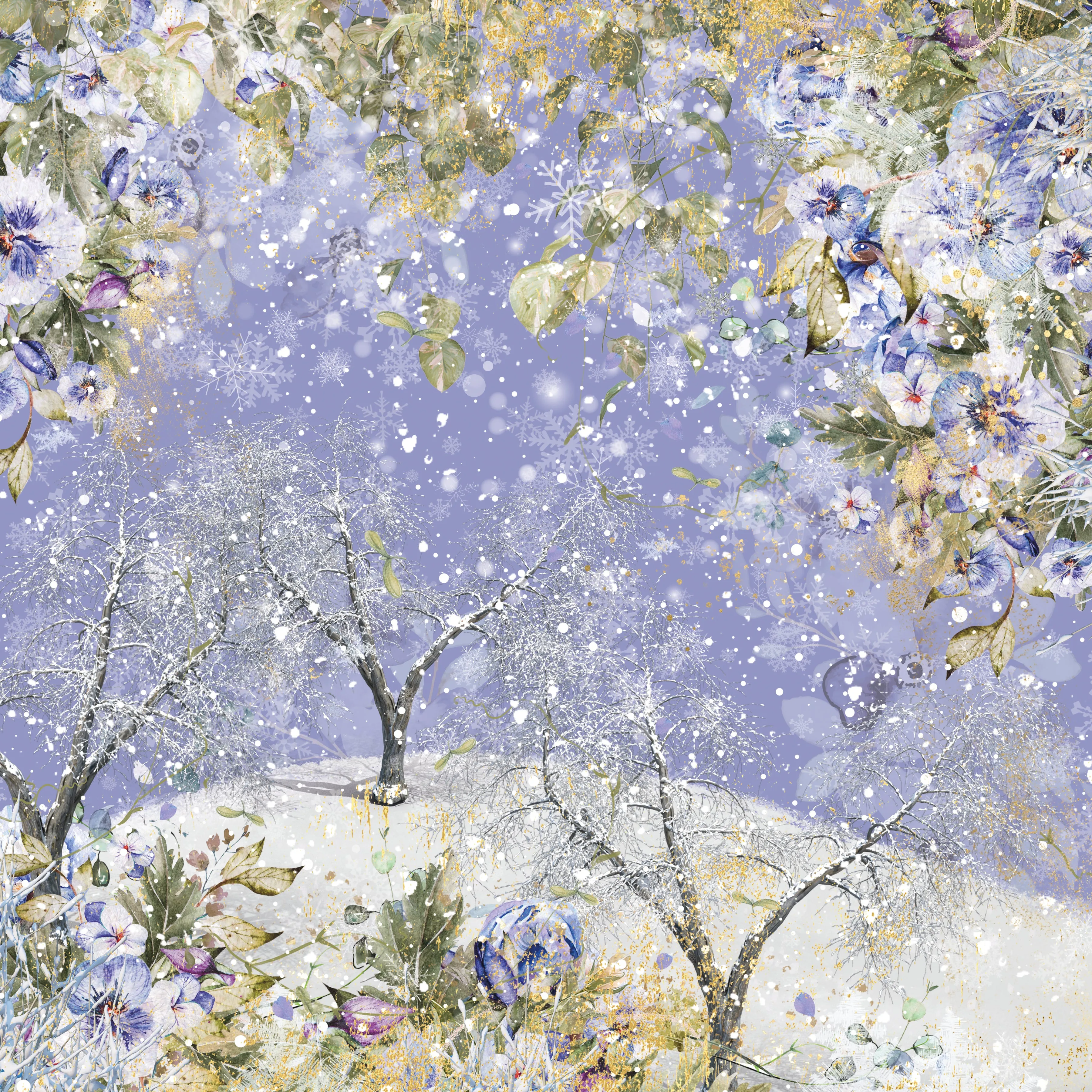 12" x 12" Winter Forest Paper Pad - 36 Pack
