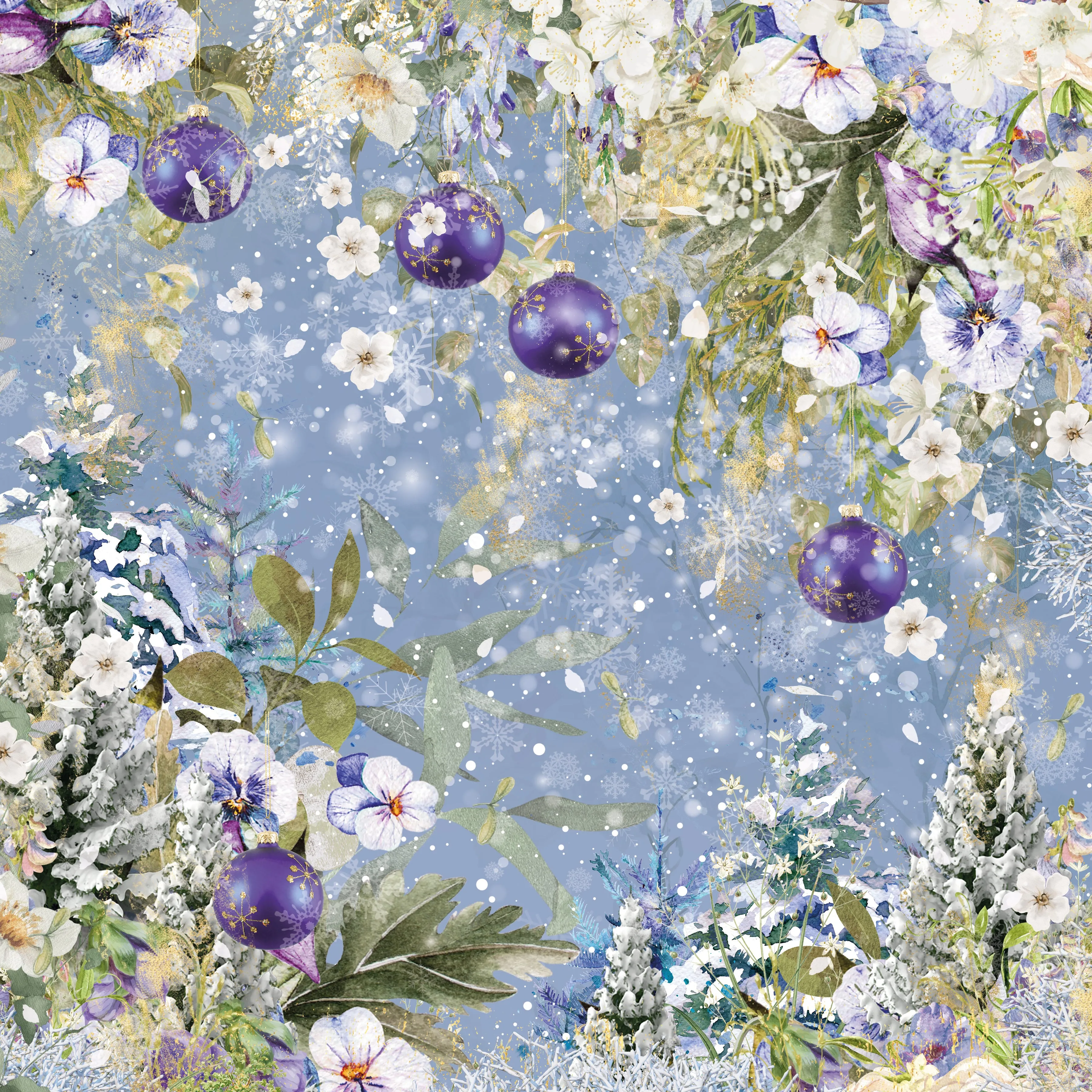 12" x 12" Winter Forest Paper Pad - 36 Pack