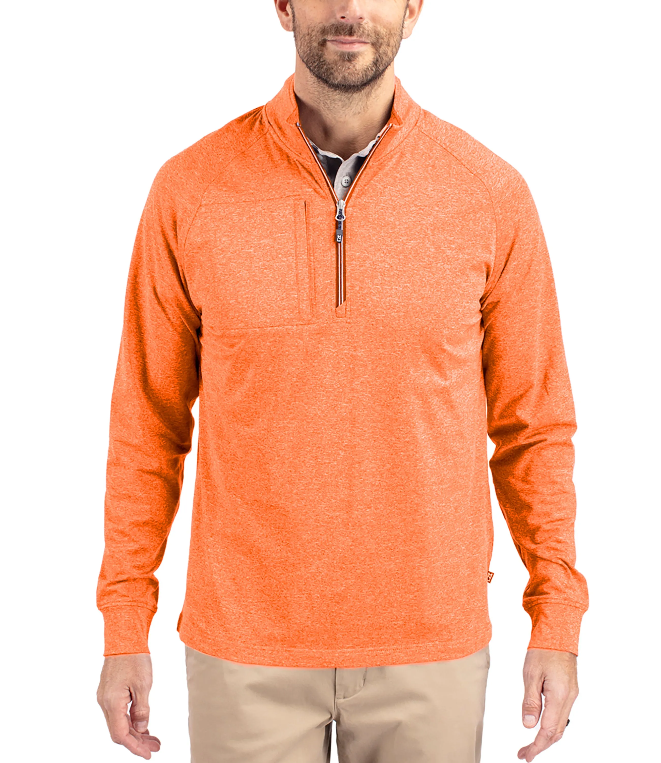 Adapt Eco Knit Heather Mens Quarter Zip Pullover
