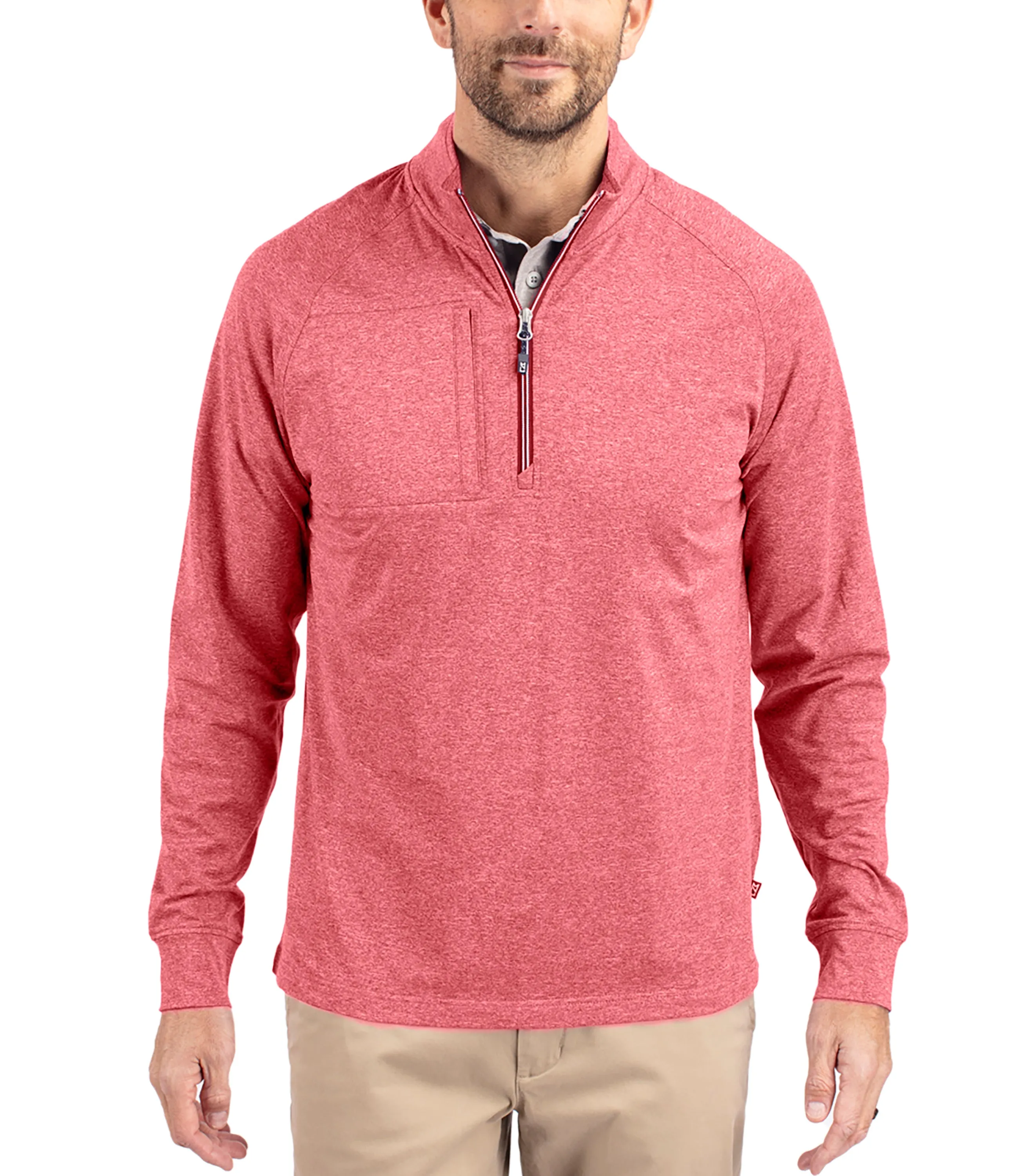 Adapt Eco Knit Heather Mens Quarter Zip Pullover
