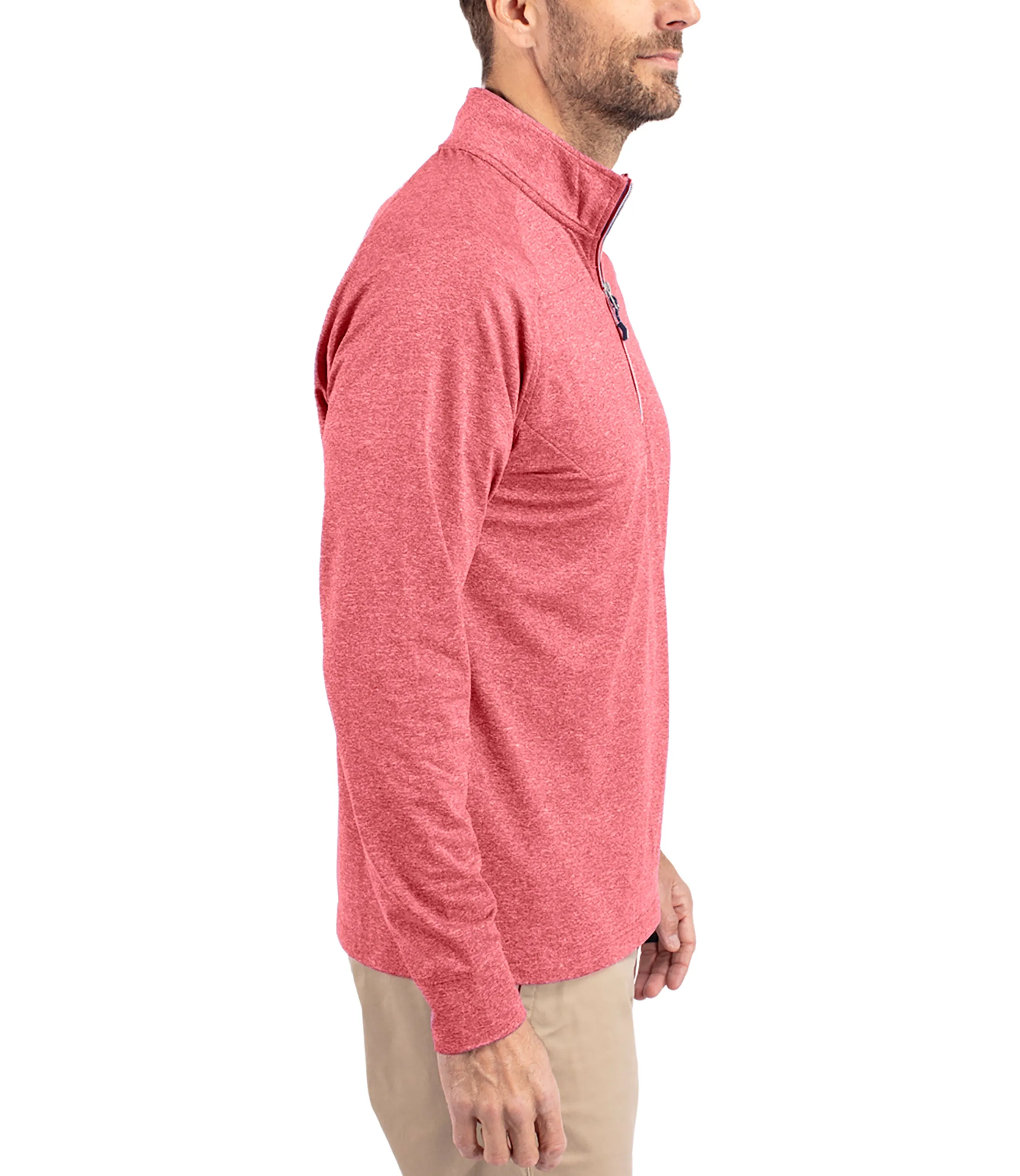 Adapt Eco Knit Heather Mens Quarter Zip Pullover