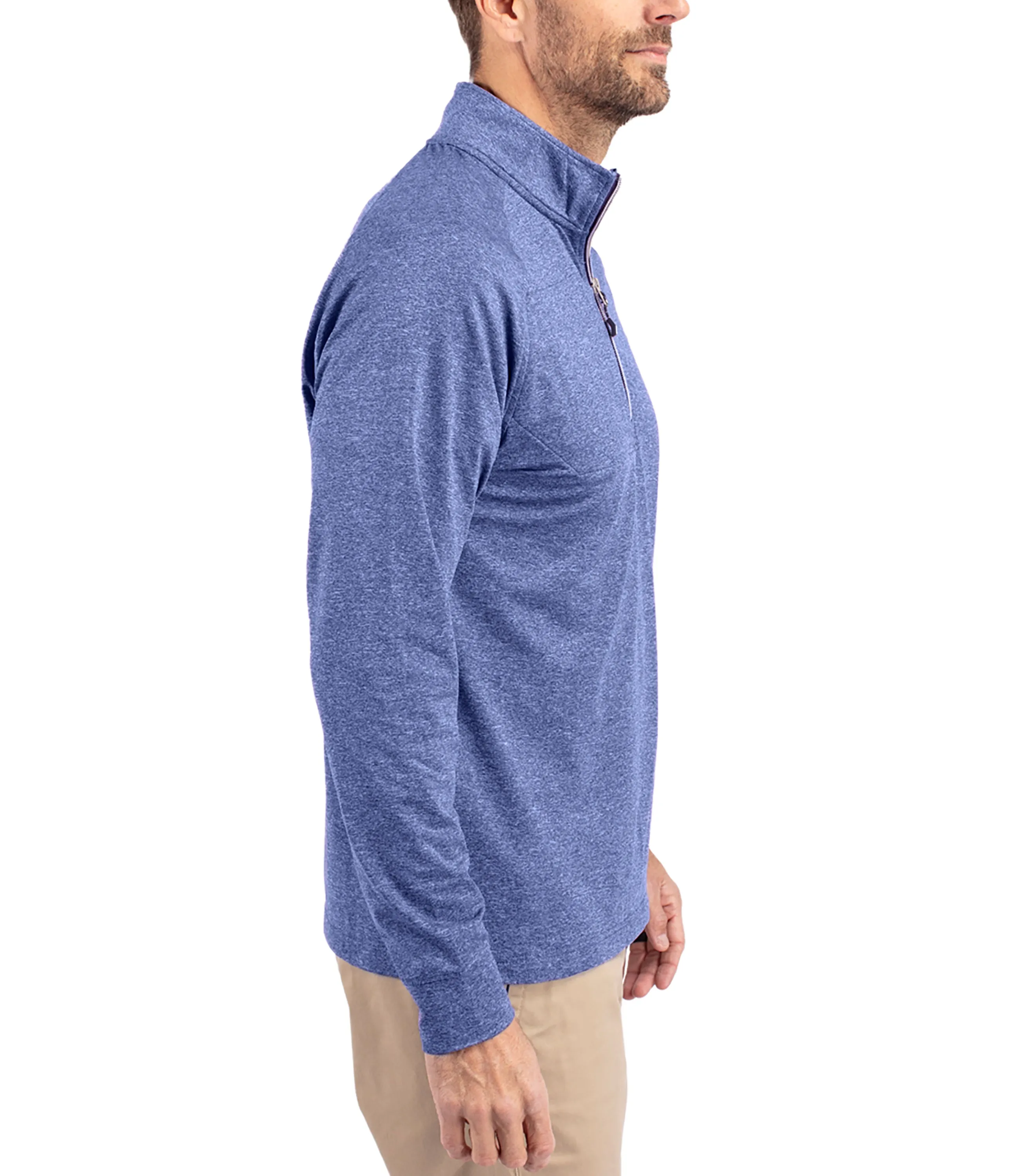 Adapt Eco Knit Heather Mens Quarter Zip Pullover