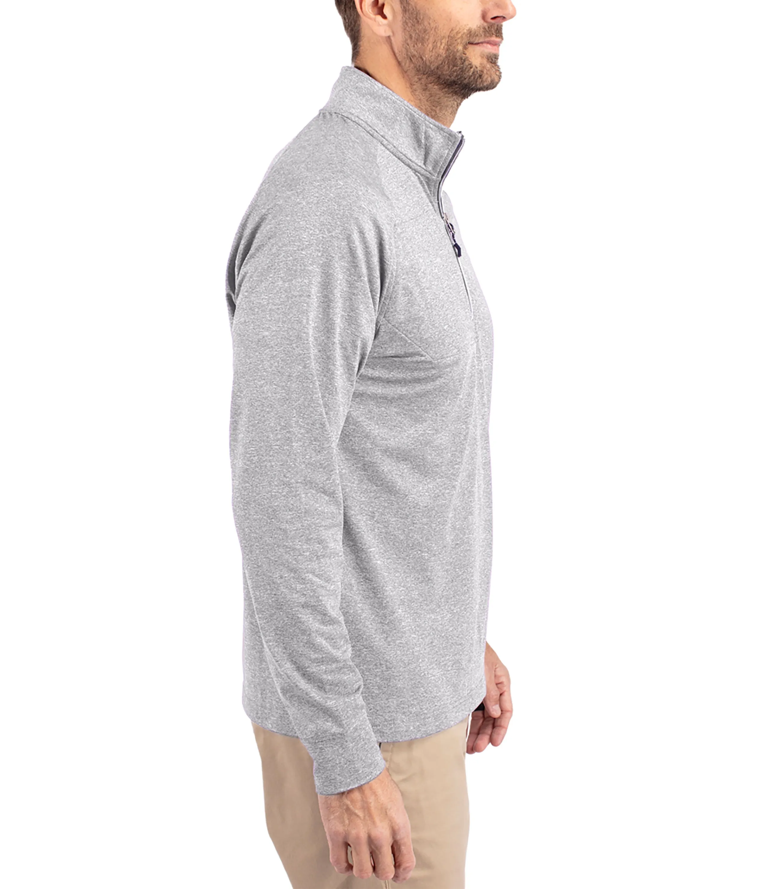 Adapt Eco Knit Heather Mens Quarter Zip Pullover