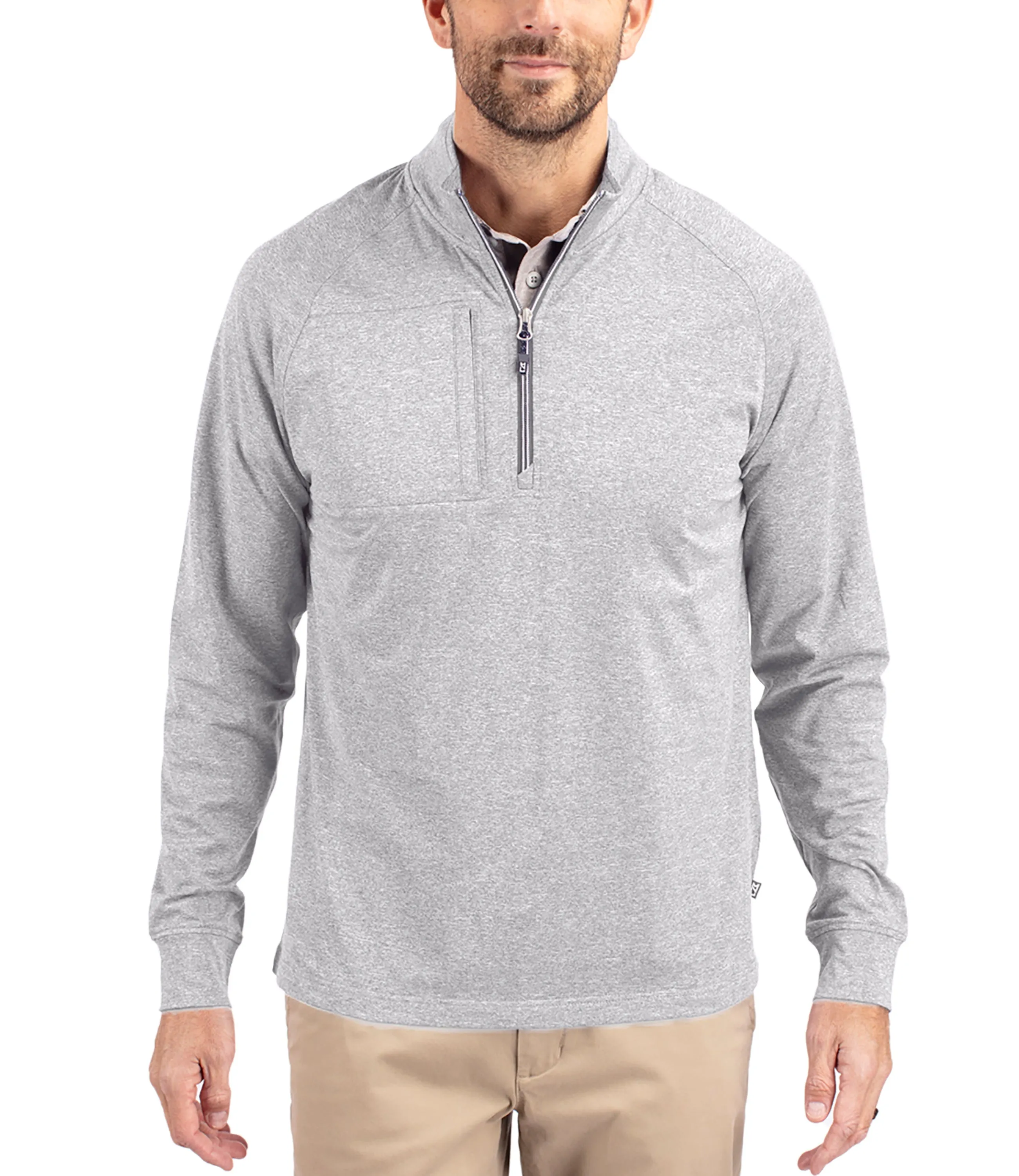 Adapt Eco Knit Heather Mens Quarter Zip Pullover