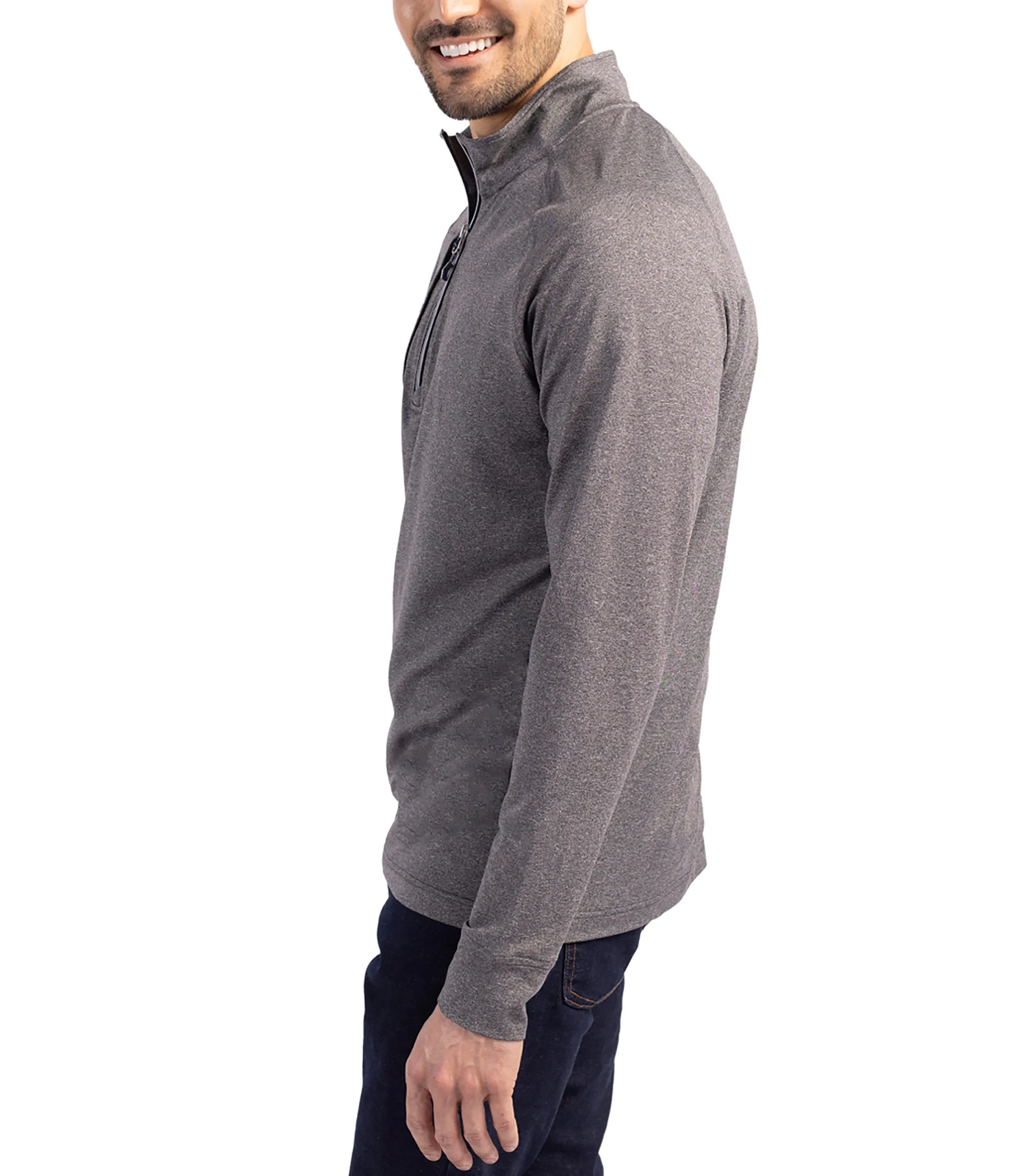 Adapt Eco Knit Heather Mens Quarter Zip Pullover
