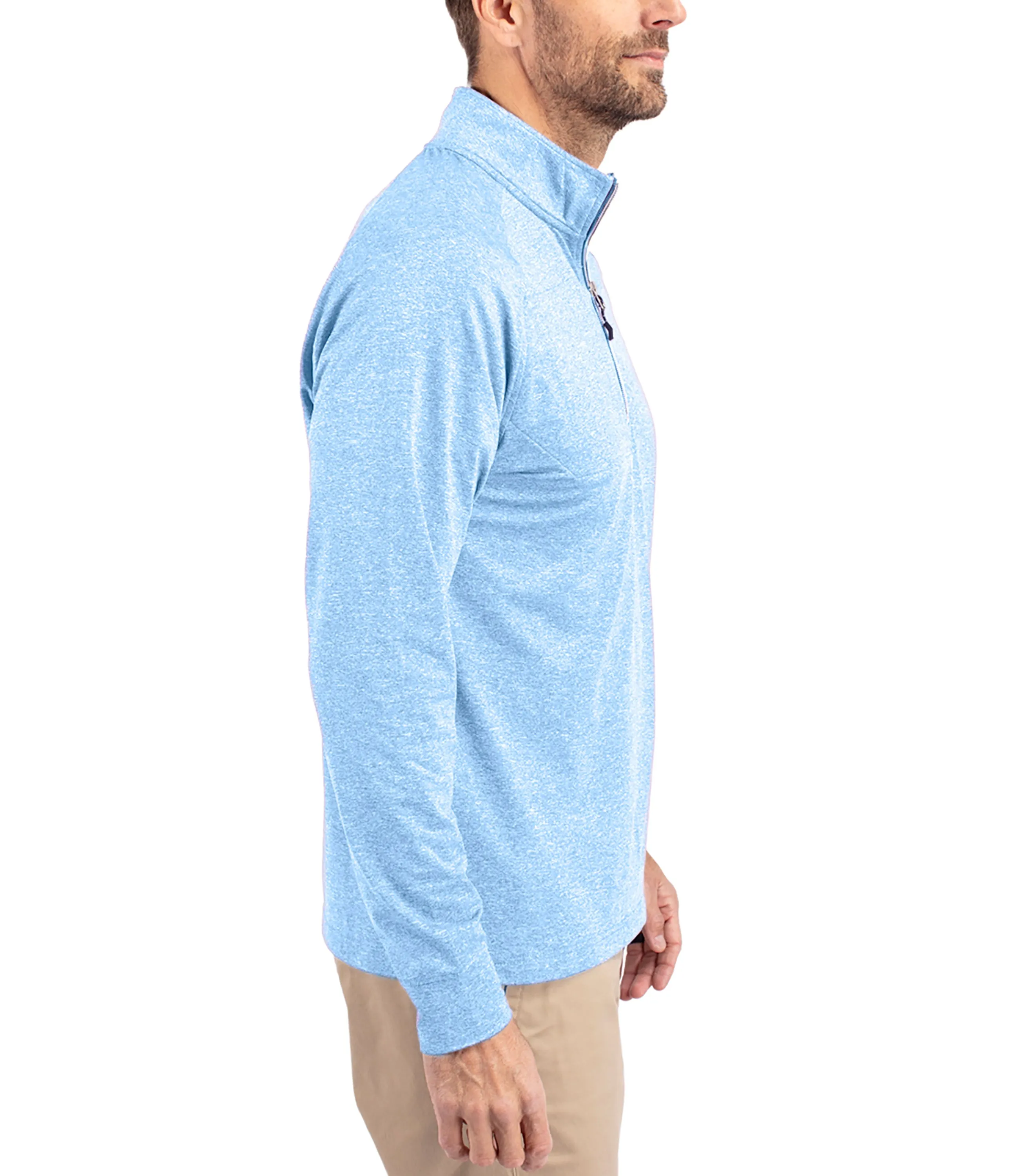 Adapt Eco Knit Heather Mens Quarter Zip Pullover