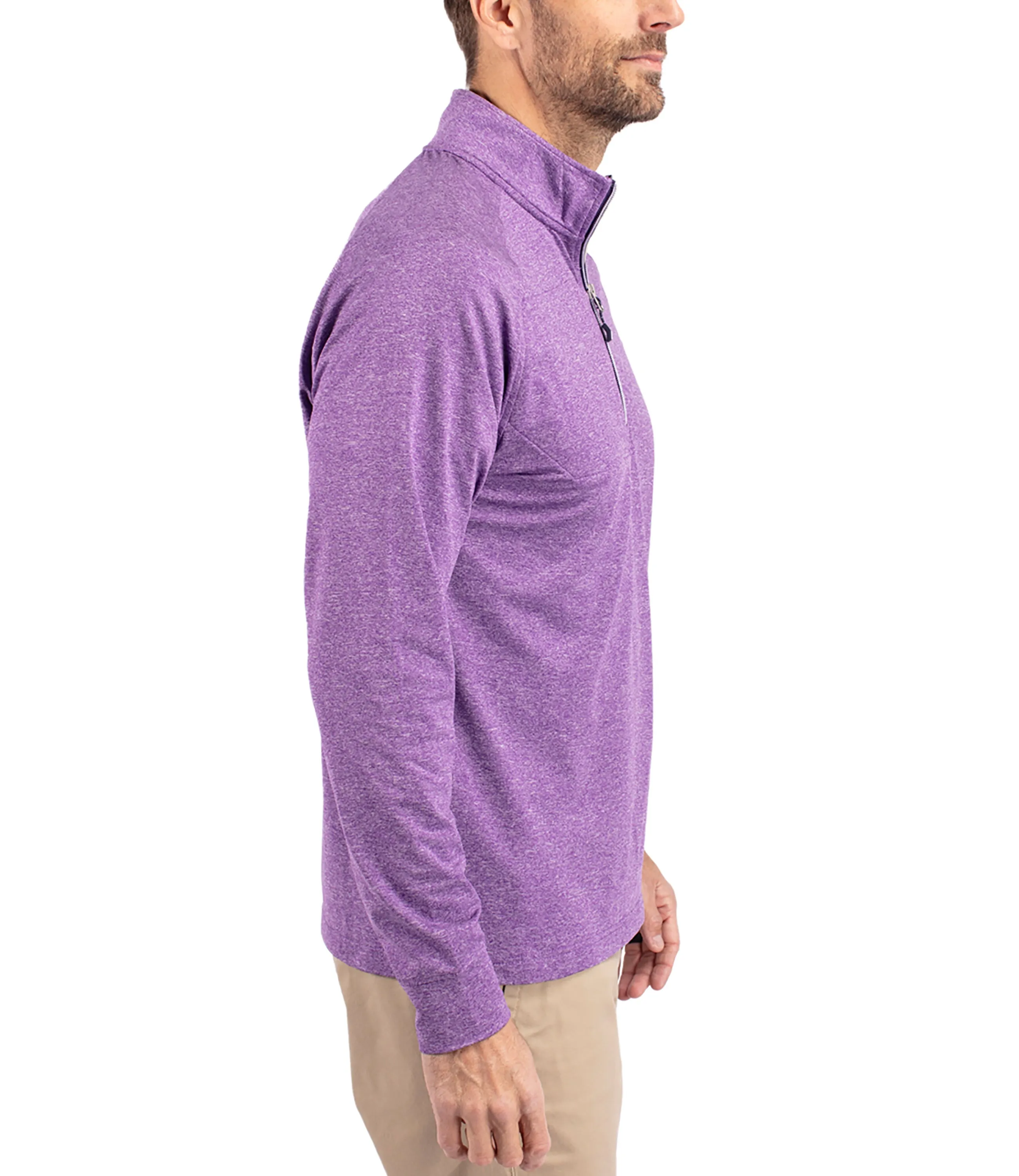 Adapt Eco Knit Heather Mens Quarter Zip Pullover