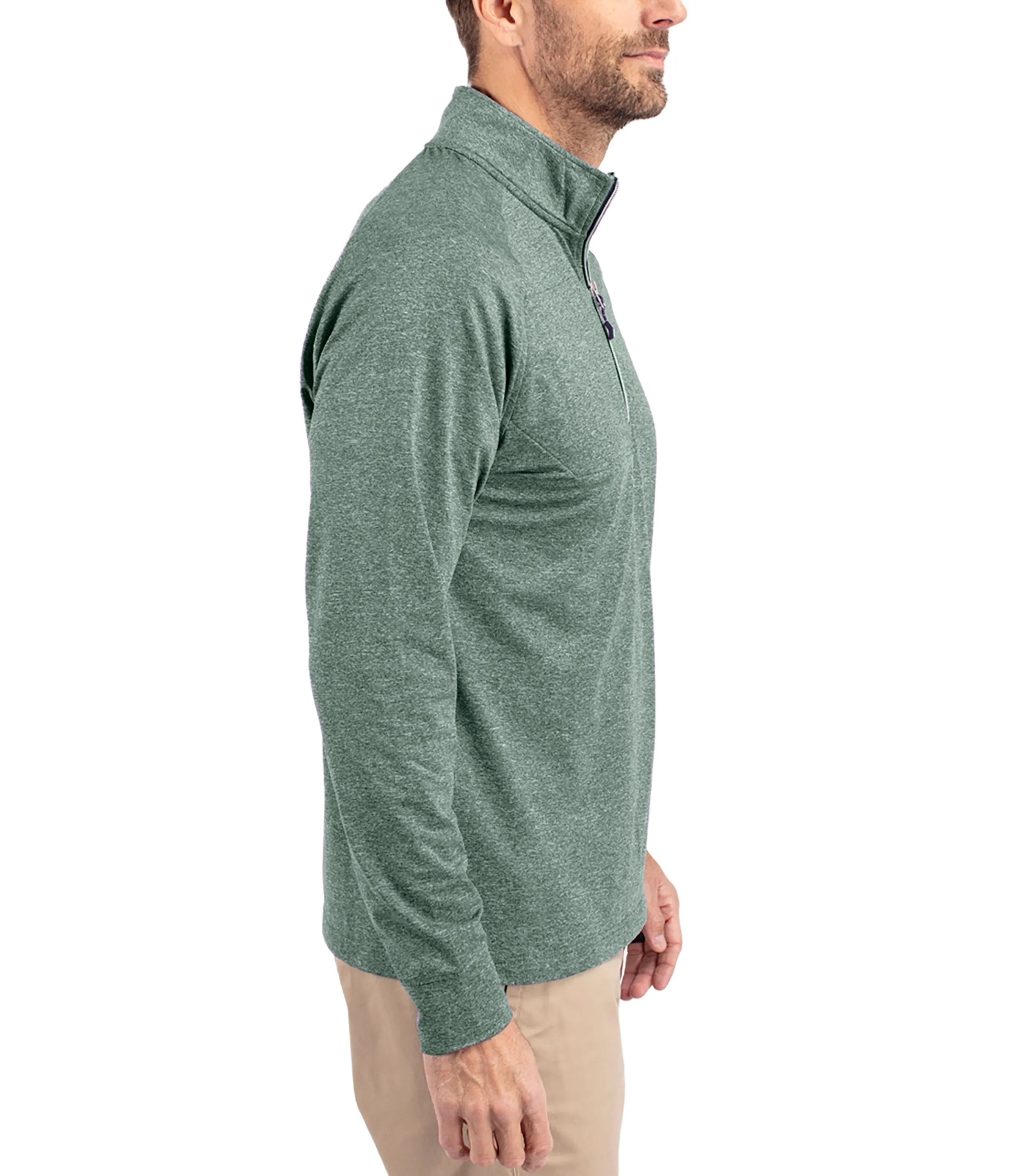 Adapt Eco Knit Heather Mens Quarter Zip Pullover