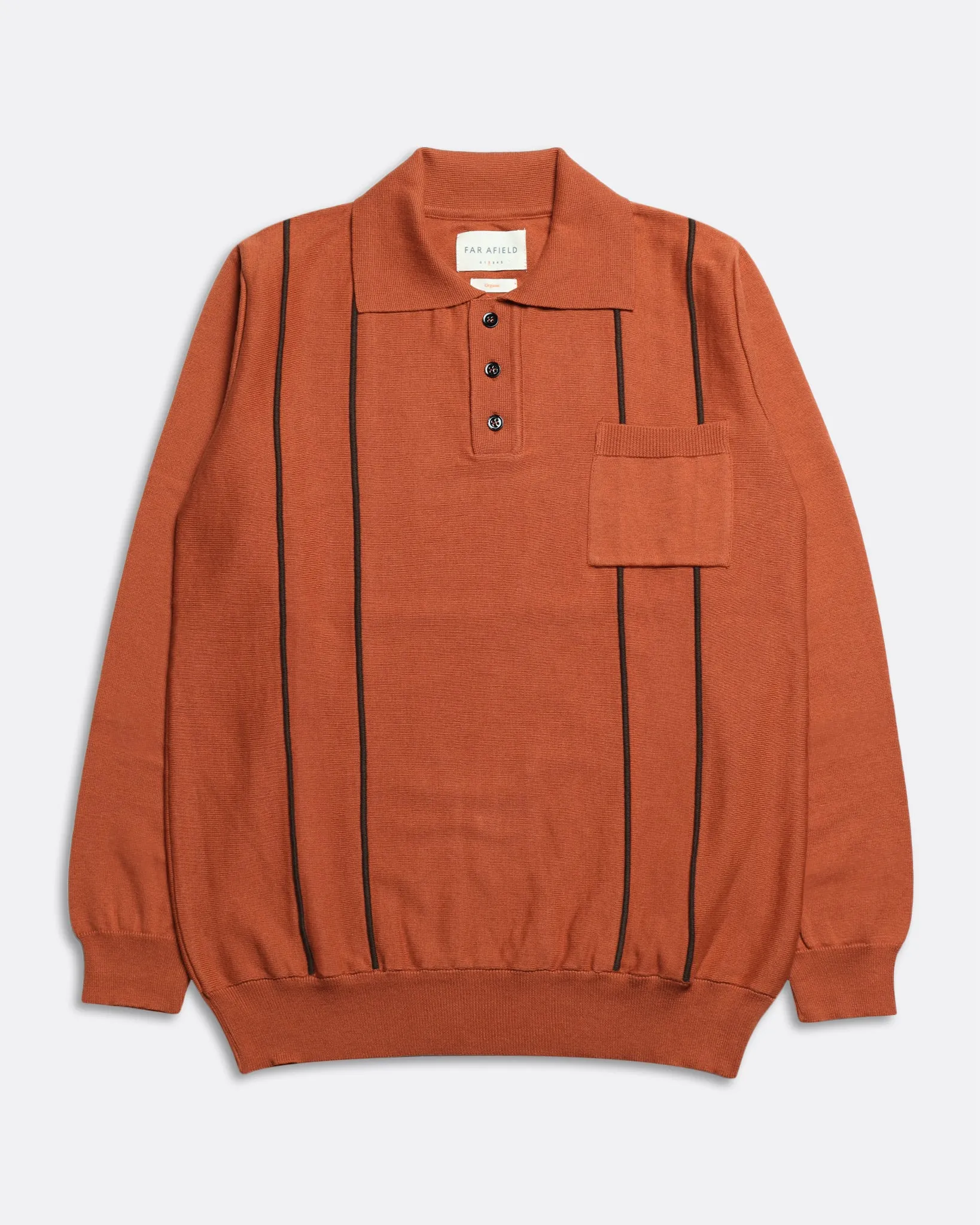 Alfaro Knitted Polo - Burnt Orange