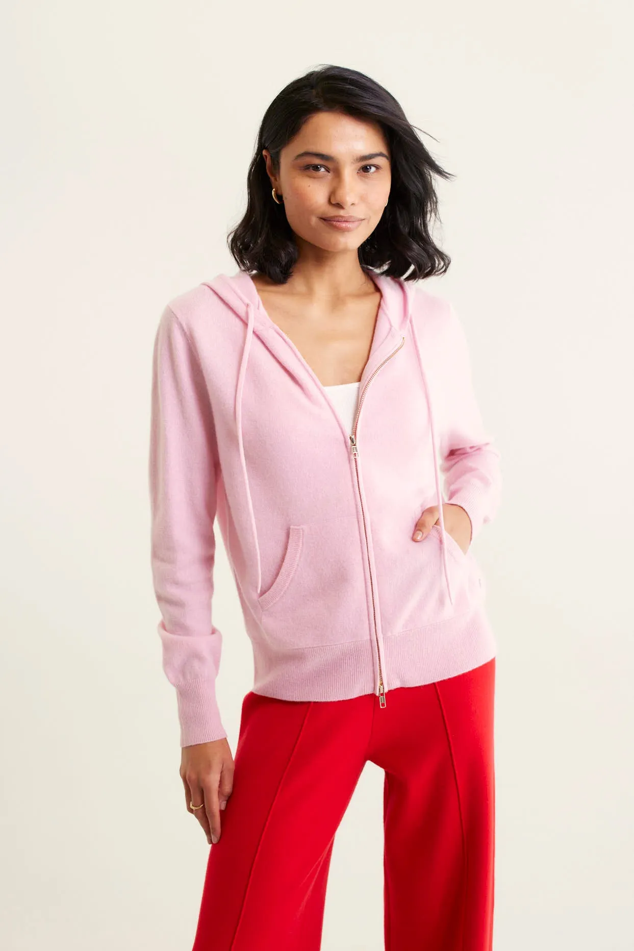 Amber Cashmere Hoodie In Blossom