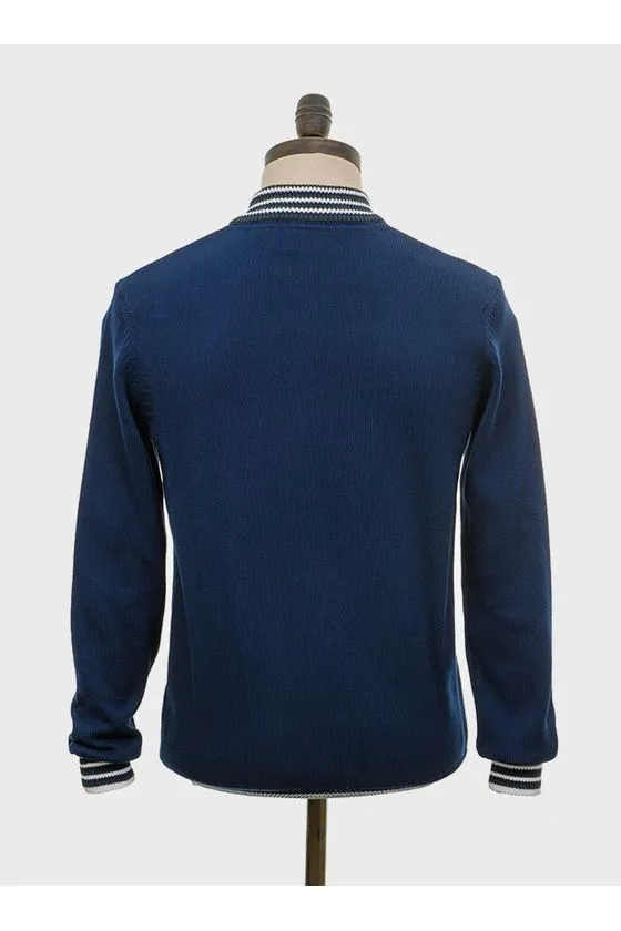 Art Gallery Clothing - Roe Knitted Navy Blue - Cardigan