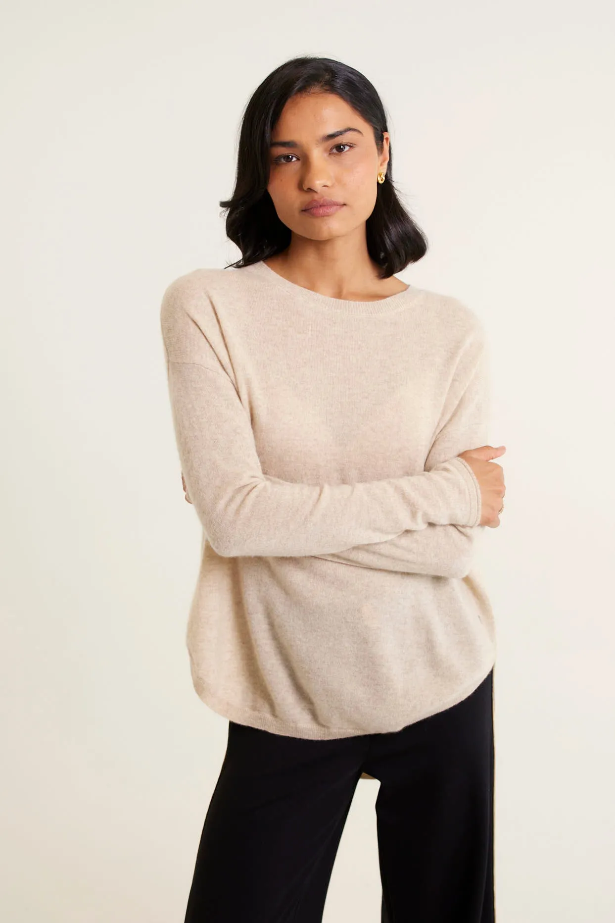 Baby Belle Cashmere Sweater in Oatmeal