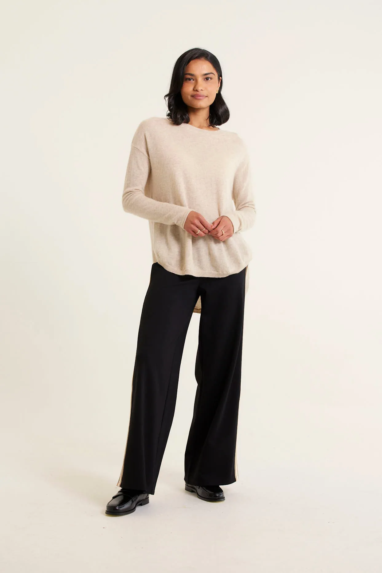 Baby Belle Cashmere Sweater in Oatmeal