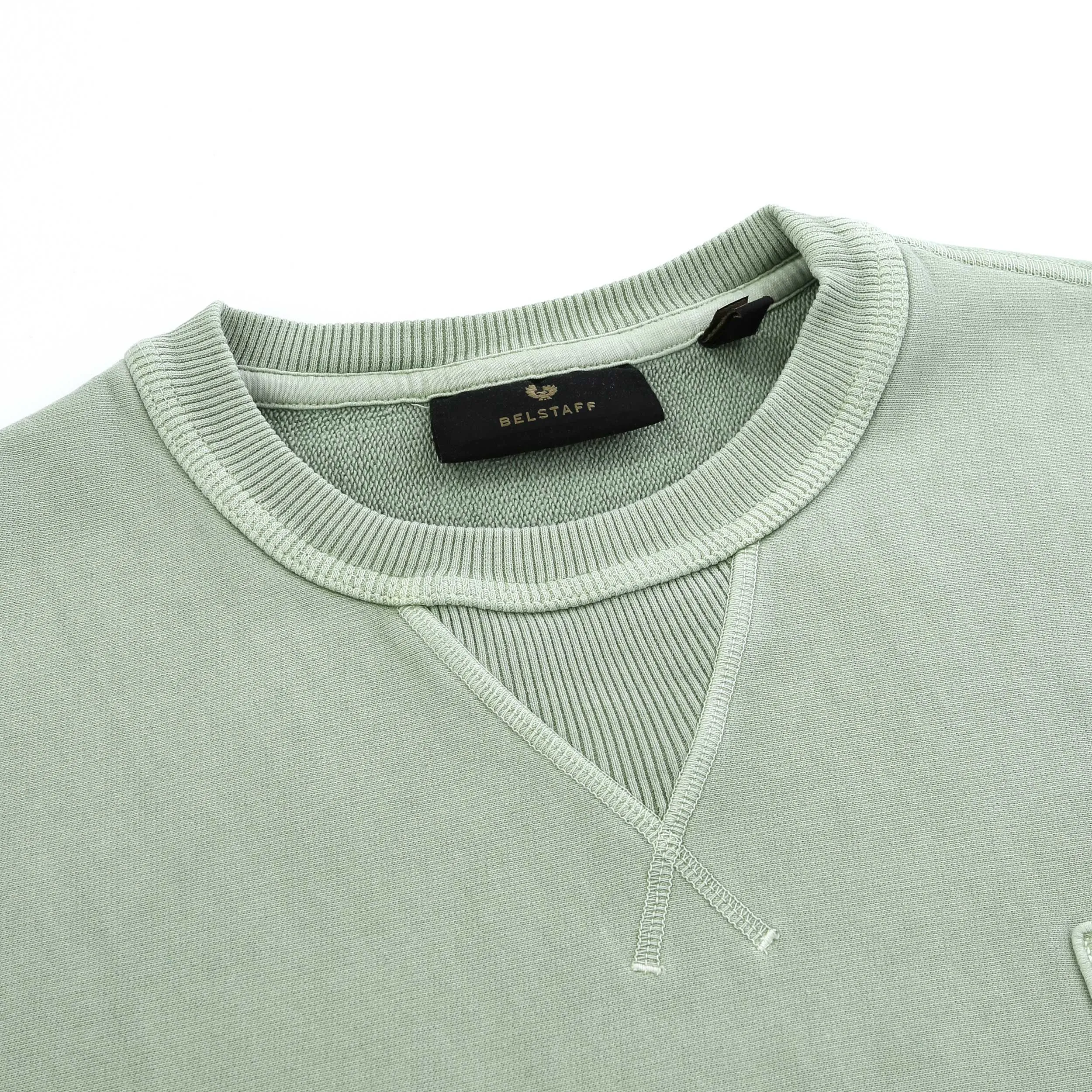 Belstaff Mineral Outliner Sweat Top in Echo Green