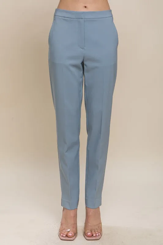 Blue Stone Solid Formal Blazer Pant Slacks
