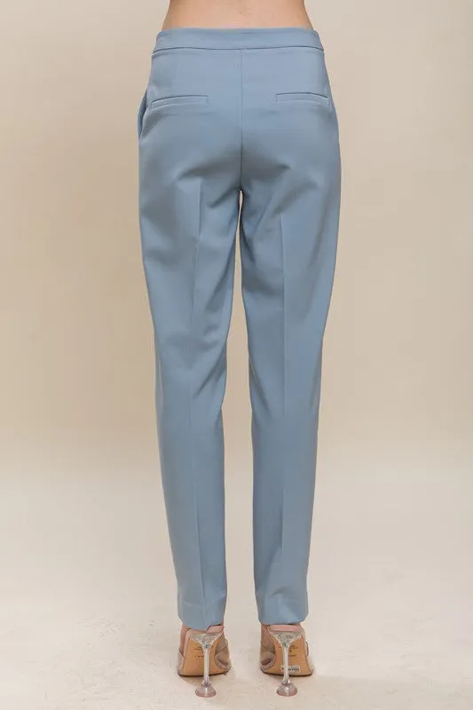 Blue Stone Solid Formal Blazer Pant Slacks