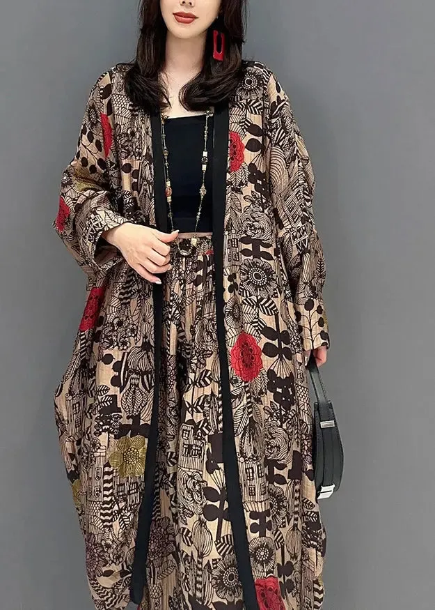 Cardigan And Pants Cotton Two Pieces Set Fall