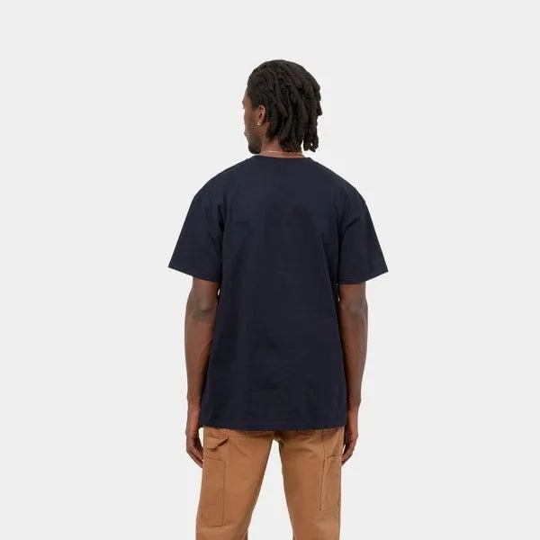 Carhartt WIP S/S Chase T-Shirt Dark Navy - Gold