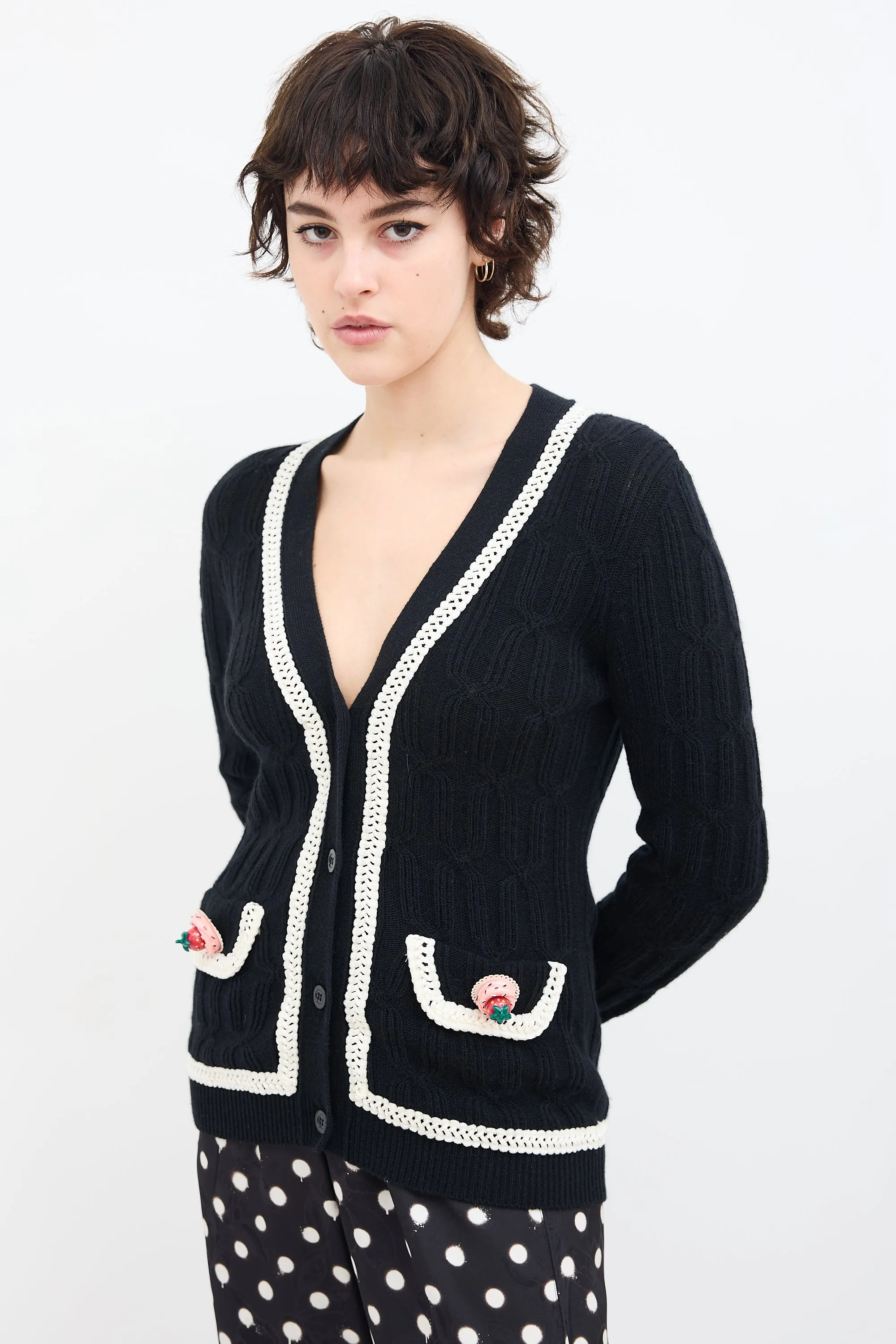 Couture Black Embellished Cardigan