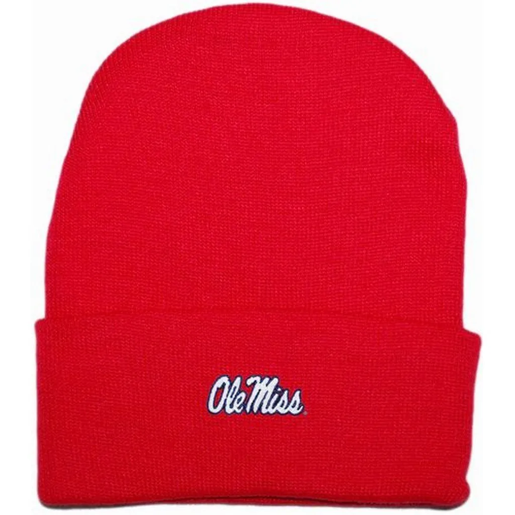 Creative Knitwear Collegiate Knit Cap Ole Miss Red