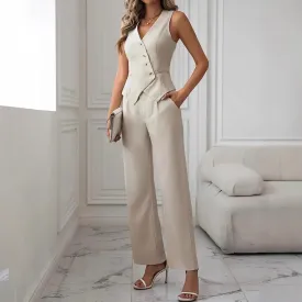 Fashion Casual Vest Pants Suit