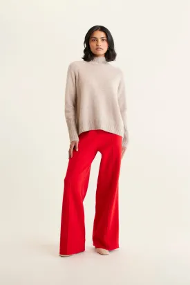 Fifi Cashmere Polo Sweater In Lightweight Beige