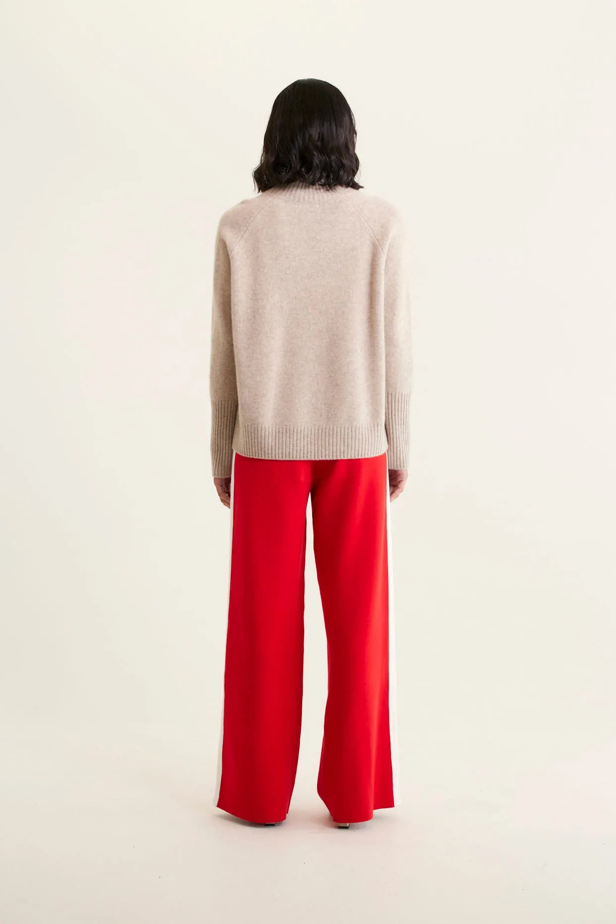 Fifi Cashmere Polo Sweater In Lightweight Beige