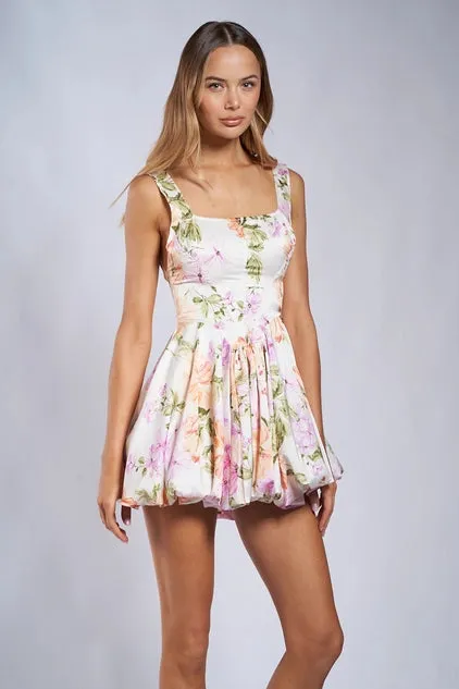 Floral Bubble Hem Mini