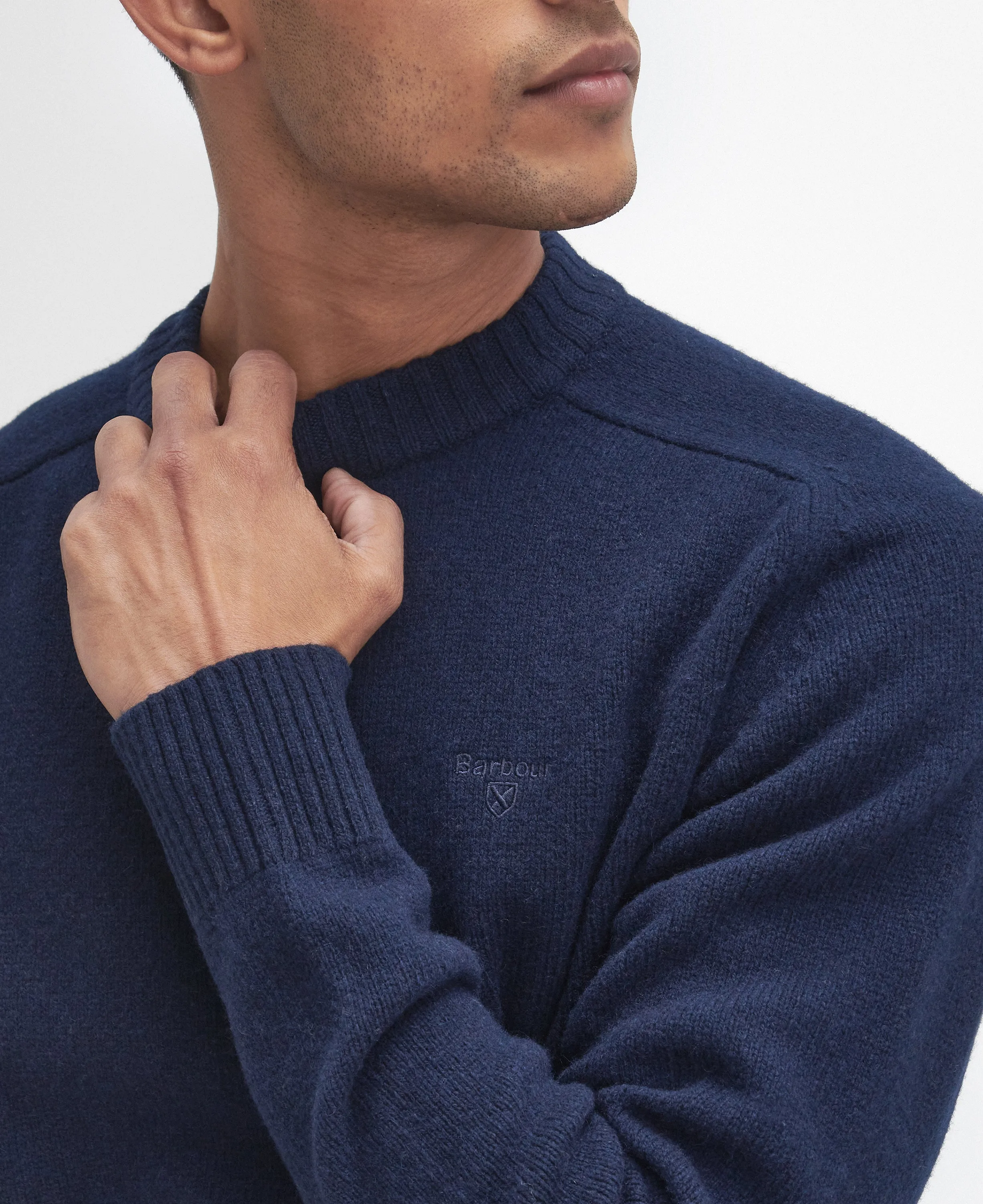 ID24623-Barbour Navy Grangetown Knitwear