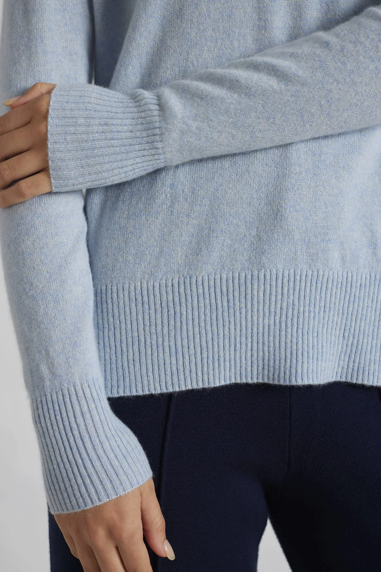 Iris Cashmere Sweater in Illusion Blue