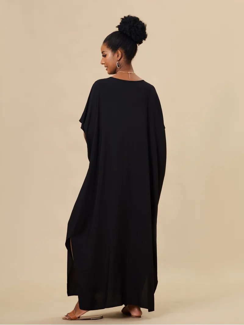 It's My Life Rayon Loose Kaftan Dress