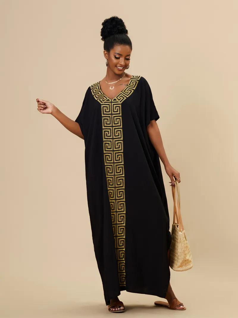 It's My Life Rayon Loose Kaftan Dress