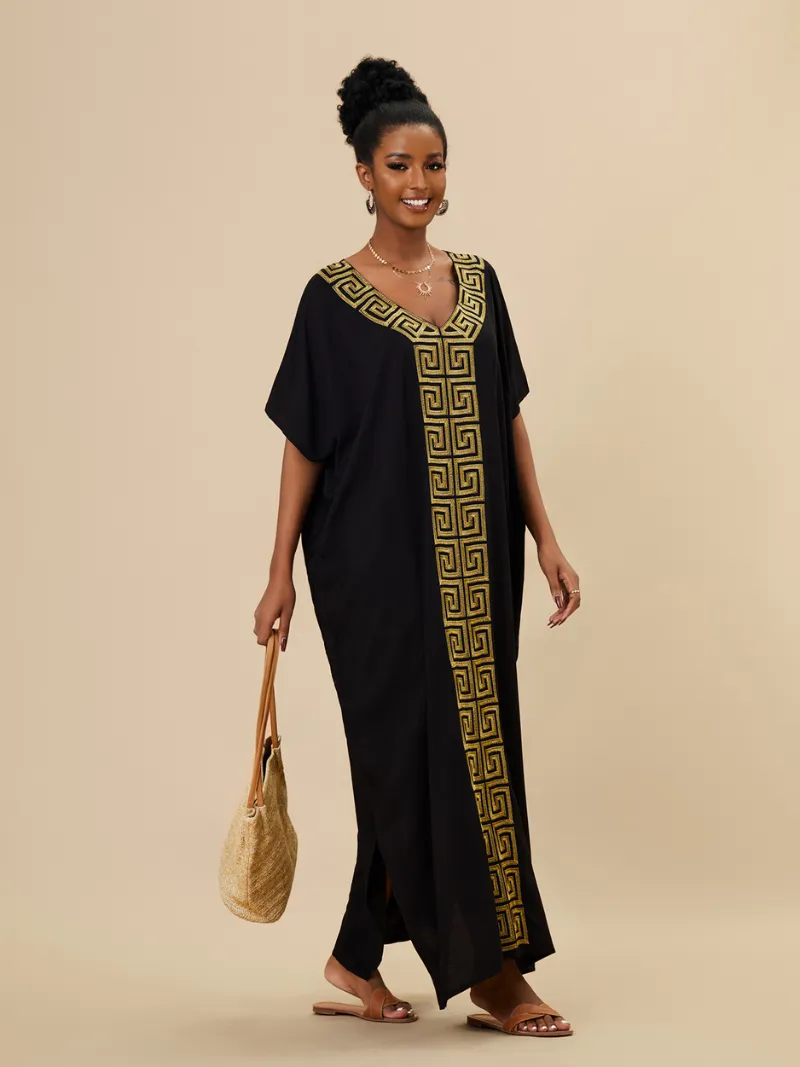 It's My Life Rayon Loose Kaftan Dress