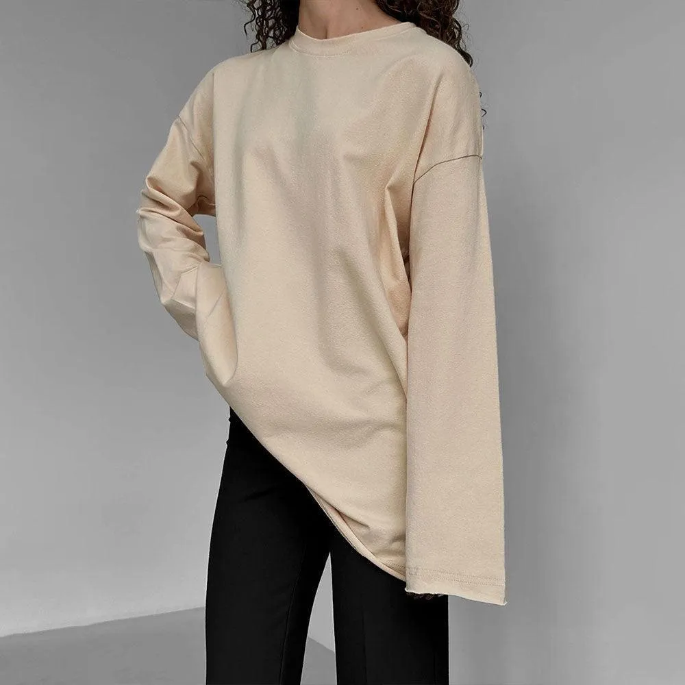 Ladies Solid Color Drop Shoulder T-Shirt TX0027
