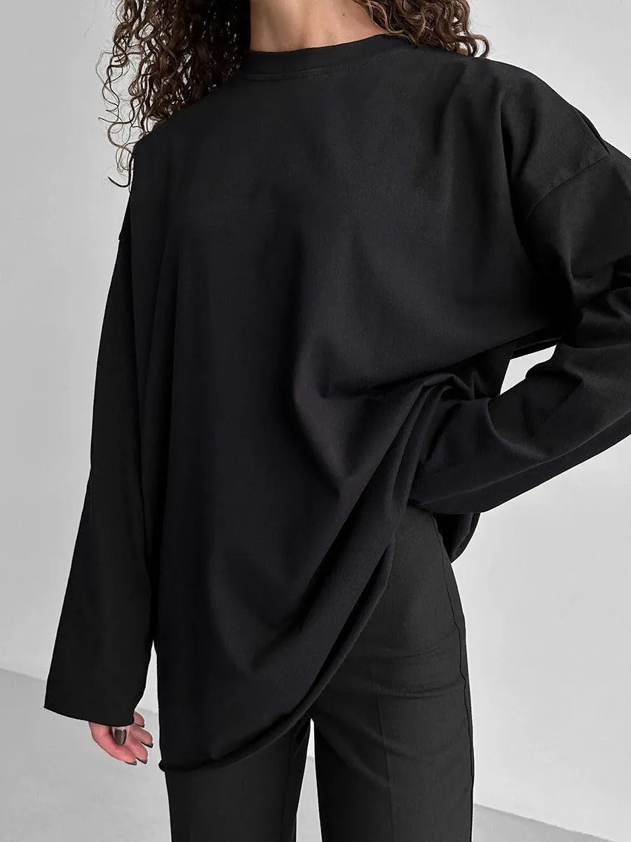 Ladies Solid Color Drop Shoulder T-Shirt TX0027
