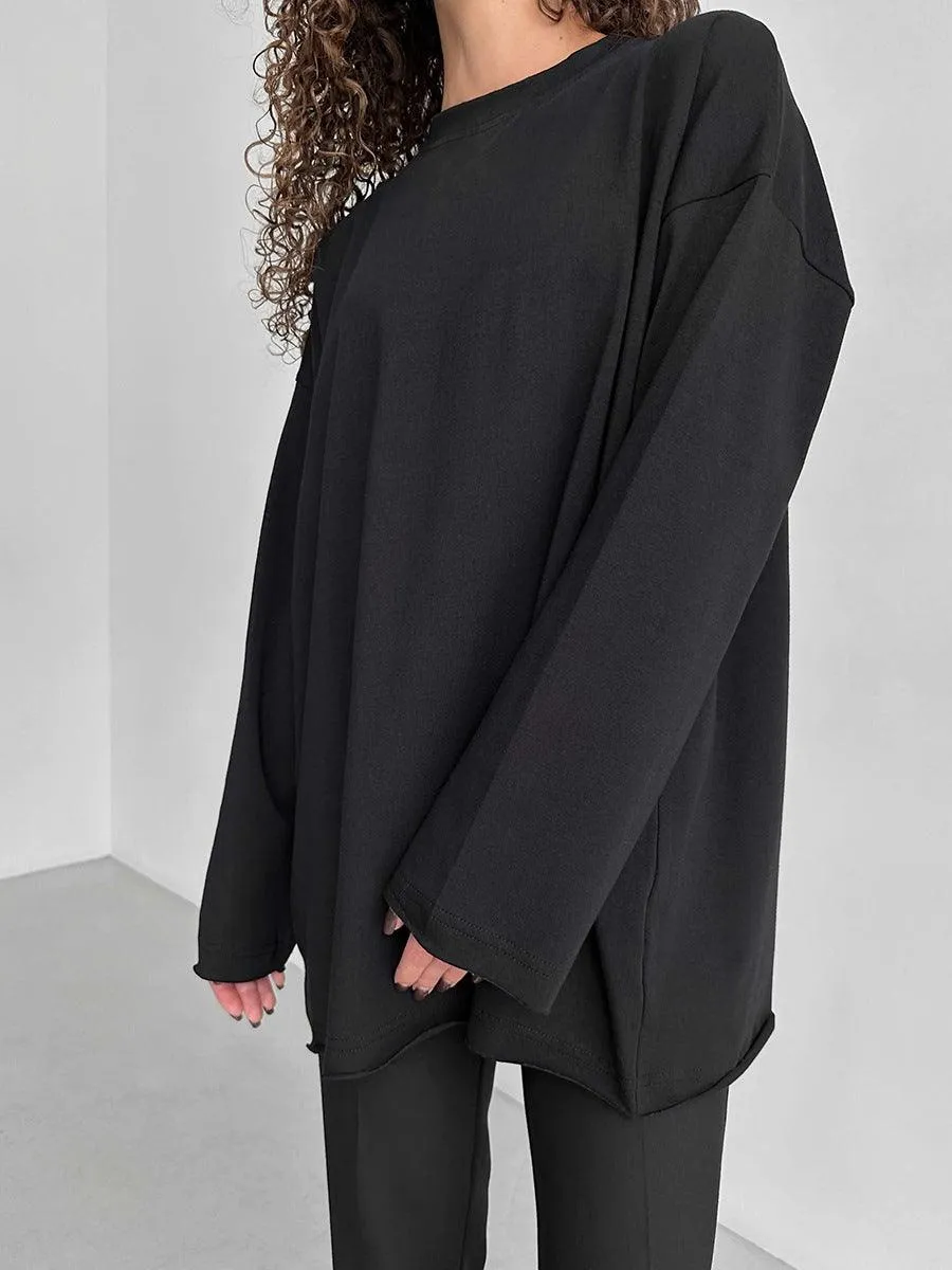 Ladies Solid Color Drop Shoulder T-Shirt TX0027