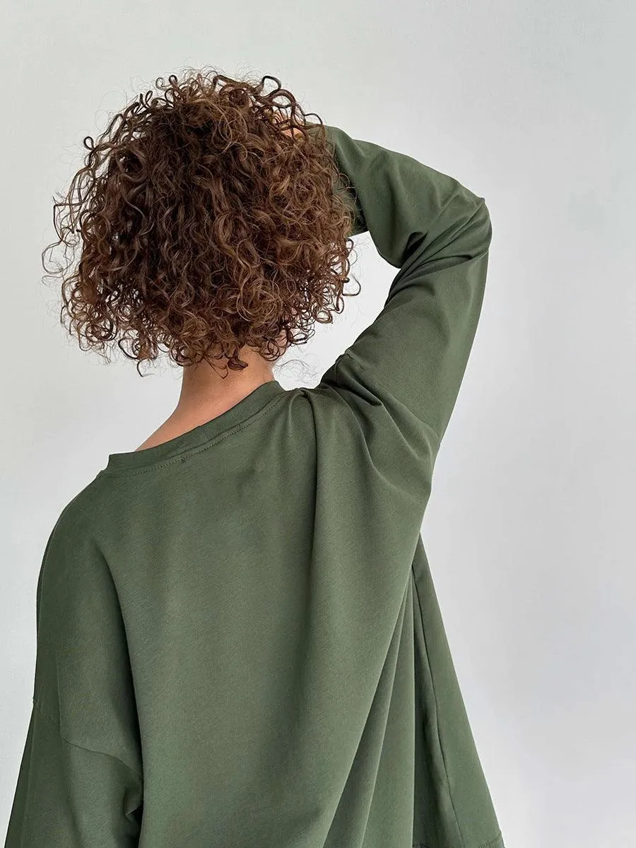 Ladies Solid Color Drop Shoulder T-Shirt TX0027