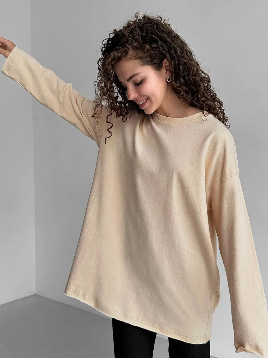 Ladies Solid Color Drop Shoulder T-Shirt TX0027
