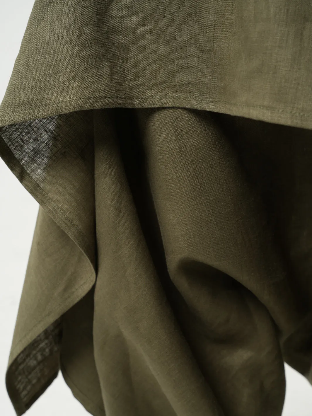 Linen Skirt Pants In Khaki