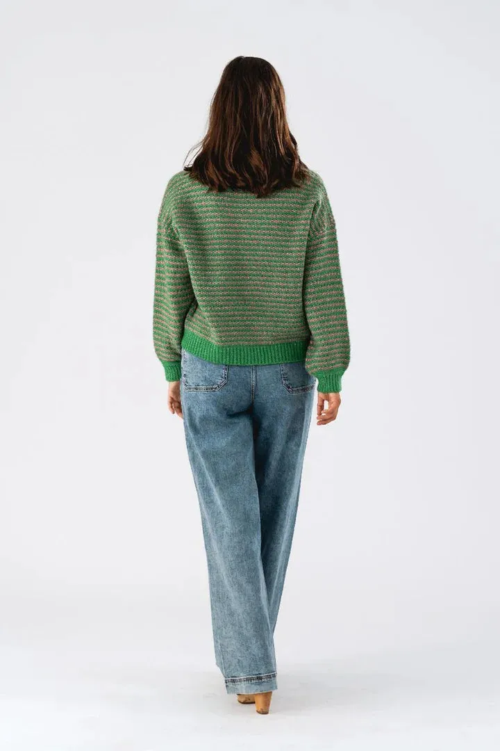 LOLLYS LAUNDRY - Terry Knit Jumper - Green