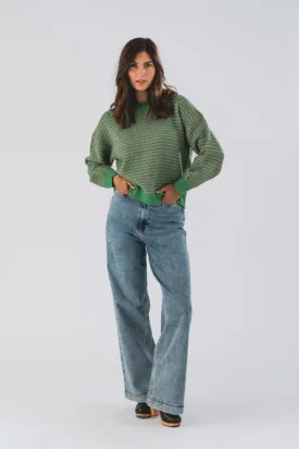 LOLLYS LAUNDRY - Terry Knit Jumper - Green