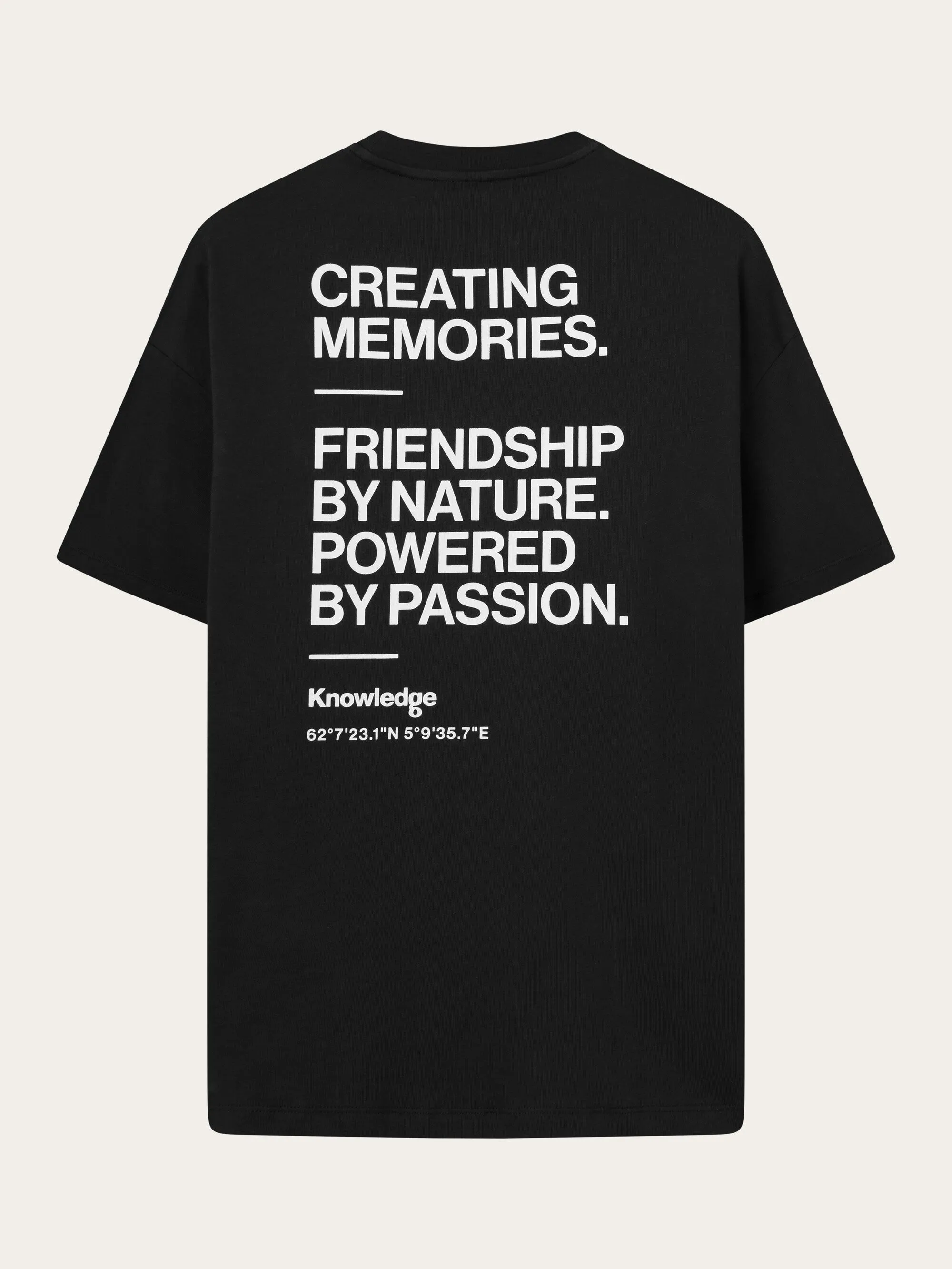 Loose t-shirt Creating Memories chest and back print - Black Jet