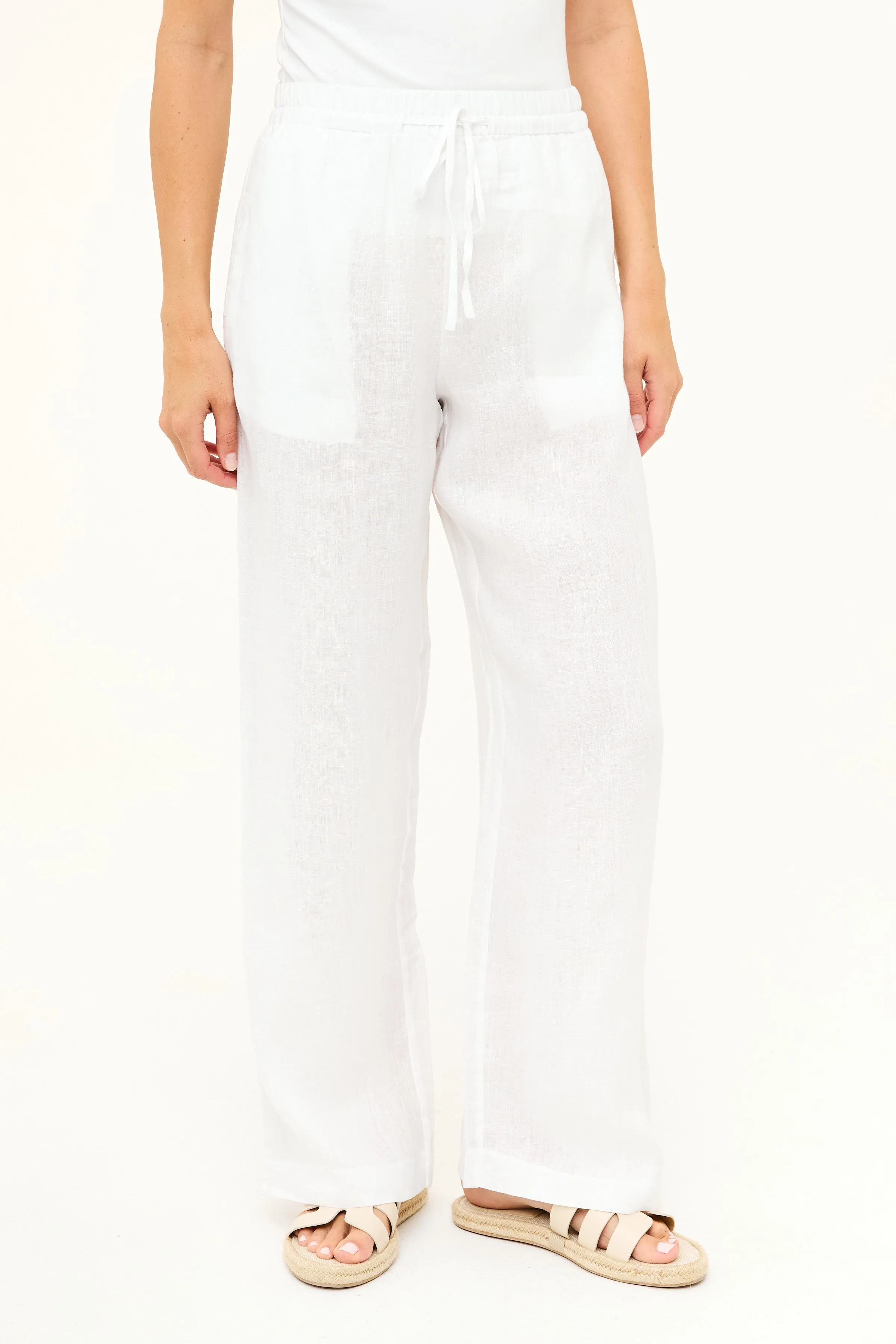 Mallorca Linen Pant - White