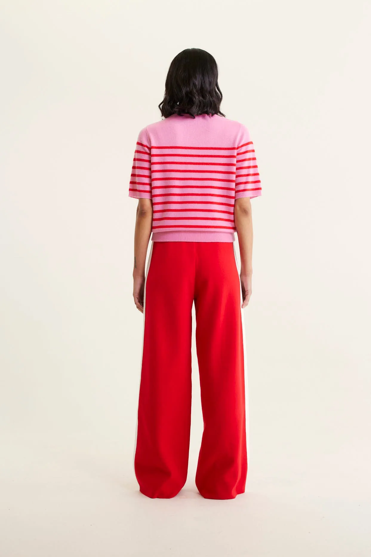 Marcie Cashmere Stripe Top In Fairy