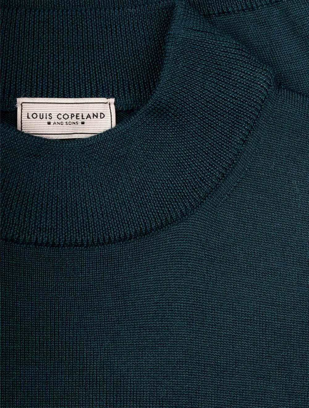 Merino Wool Mock Neck Green
