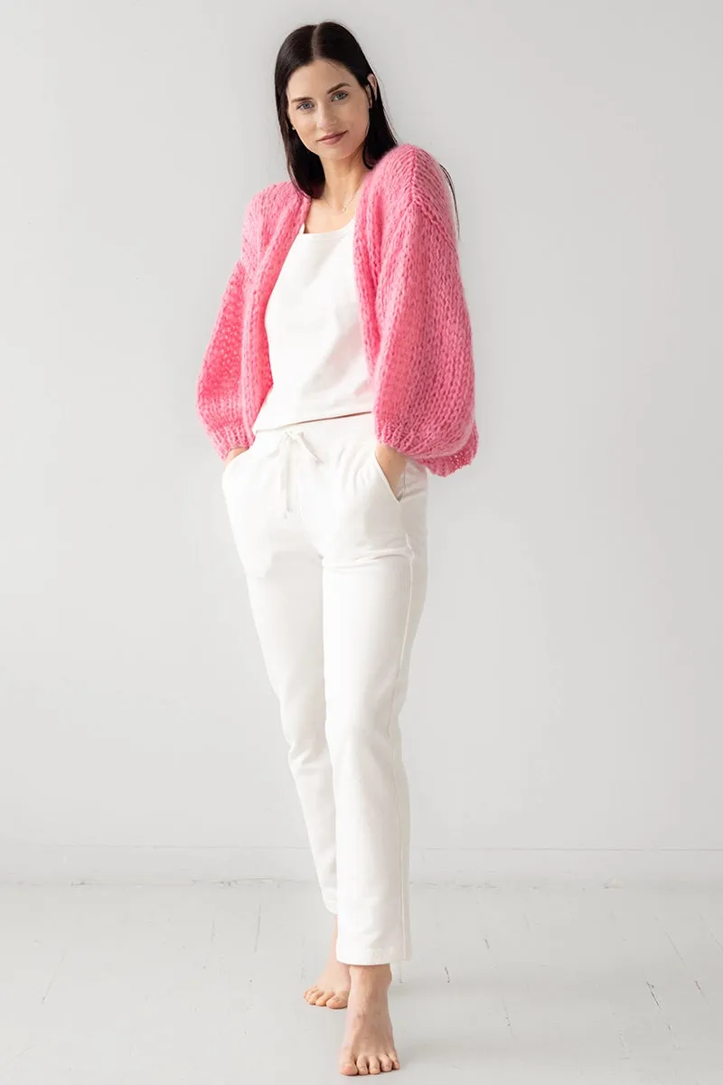 Mohair Bomber Cardigan BonBon Pink by Maiami