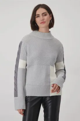 MONARI - Cable Knit - Silver Grey
