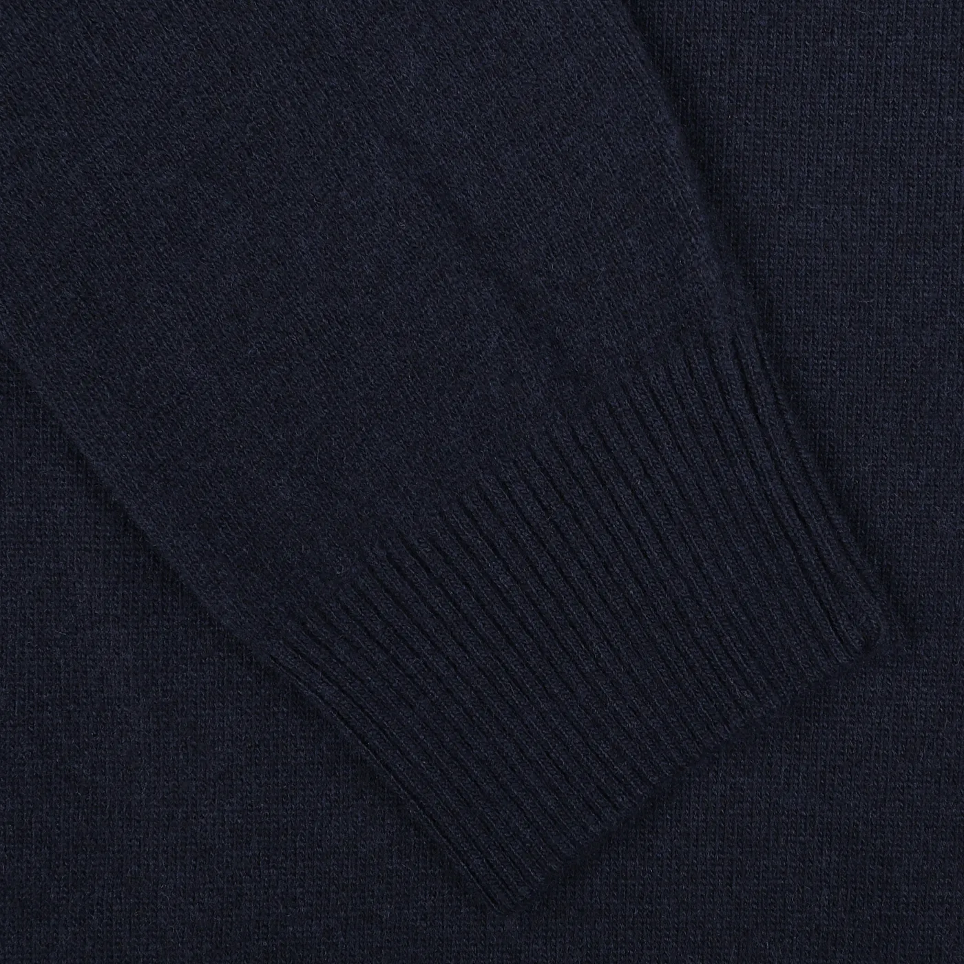 Navy Blue Wool Cashmere Crewneck