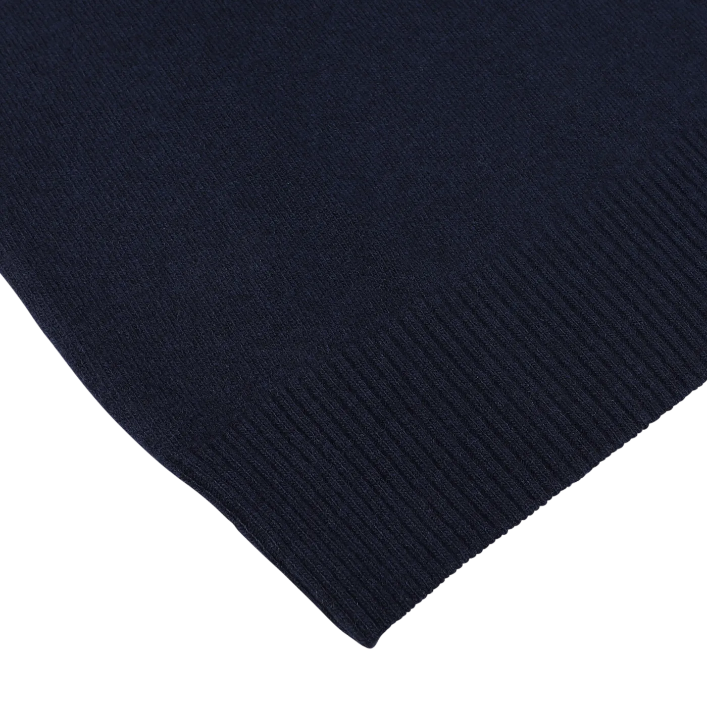 Navy Blue Wool Cashmere Crewneck