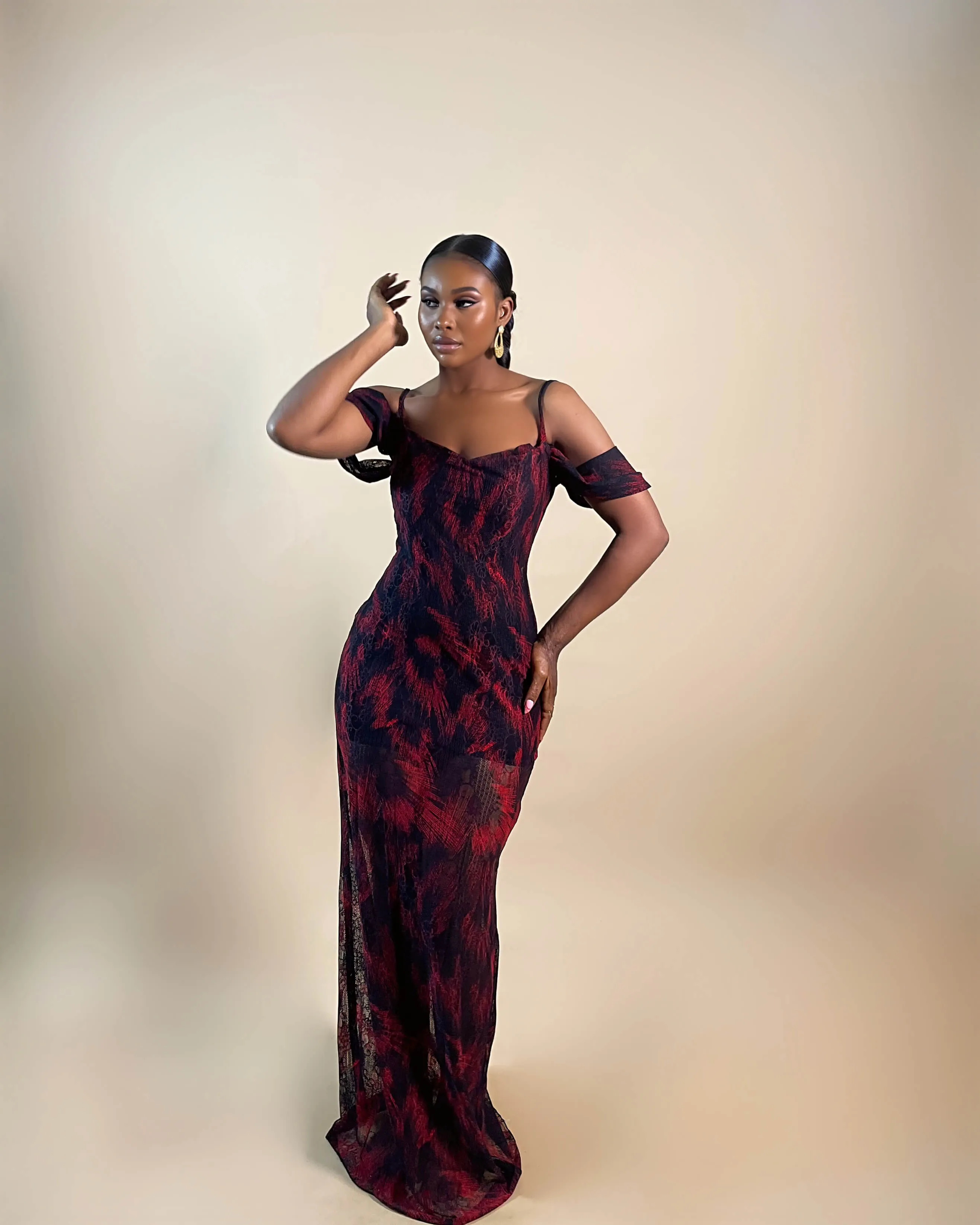 Pepper Dem Mesh Dress (Tropical Flame)